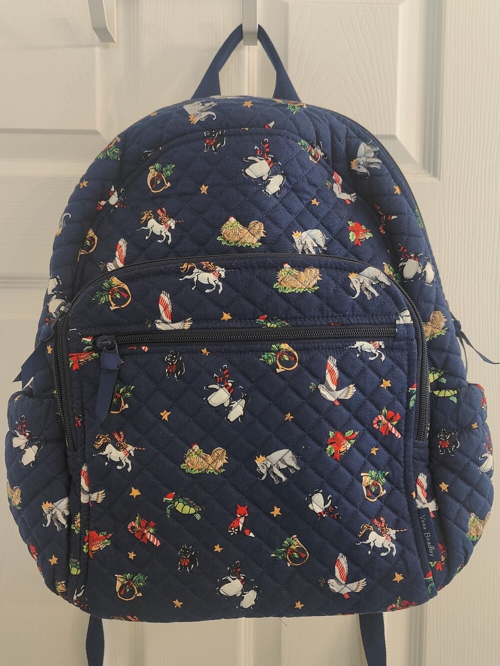 Vera Bradley Campus Backpack Holiday "Snow Globe Motis"
